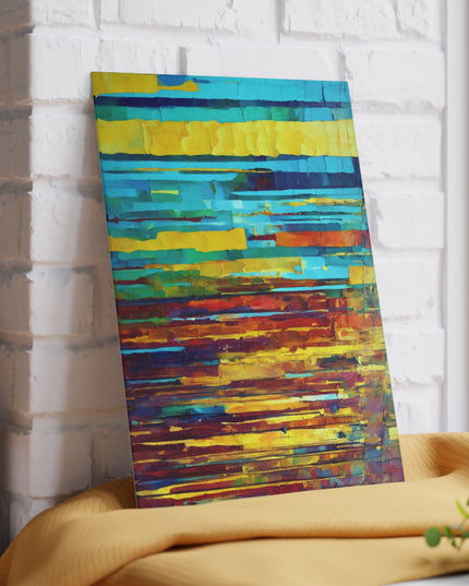 Striped Alpha 8" x 11" Glass Cutting Board