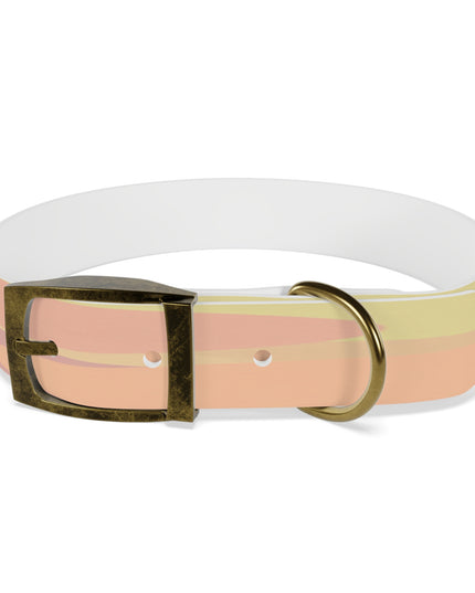 Pastel Hot Peach Patches Medium Dog Collar