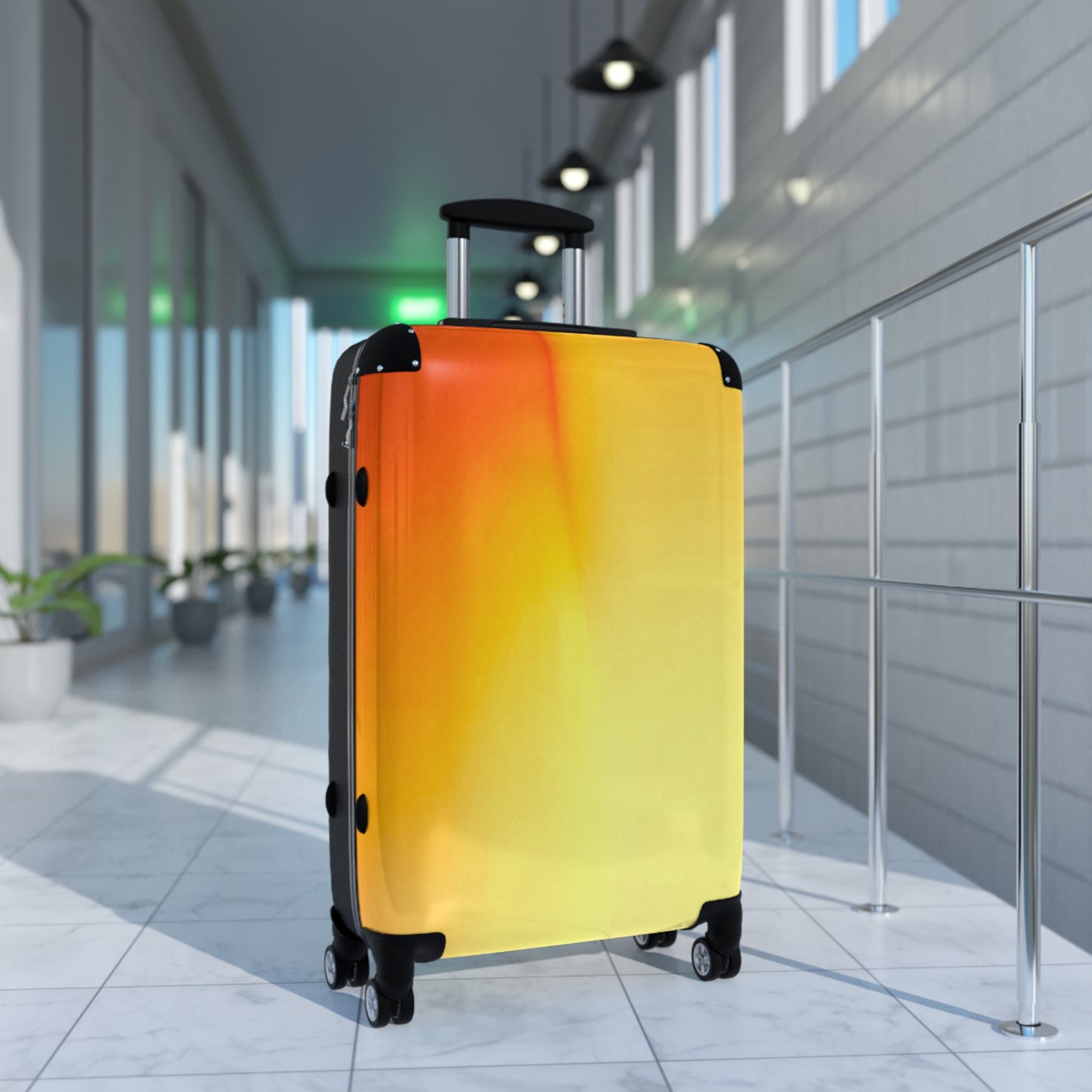 Phoenix Fade Medium Suitcase with built in lock, 4 double-wheels, telescopic handle, and ABS back hard-shell