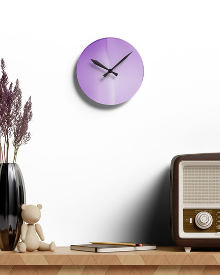 Soft Lavender Fade Acrylic Round Wall Clock, 8" x 8"