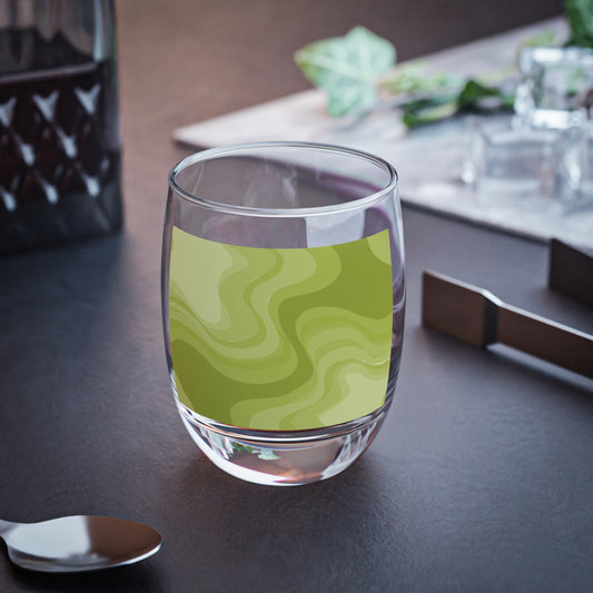 Lemon Wavey Whiskey Glass, 6 oz