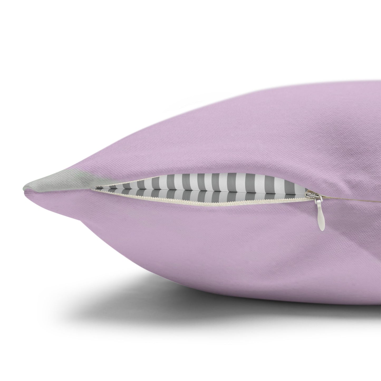Pastel Lavender Purple and Soft Green Patches Spun Polyester Square Pillowcase, 14" x 14"