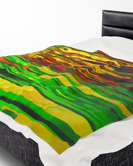 Striped Beta Velveteen Plush Blanket, 60" x 80"