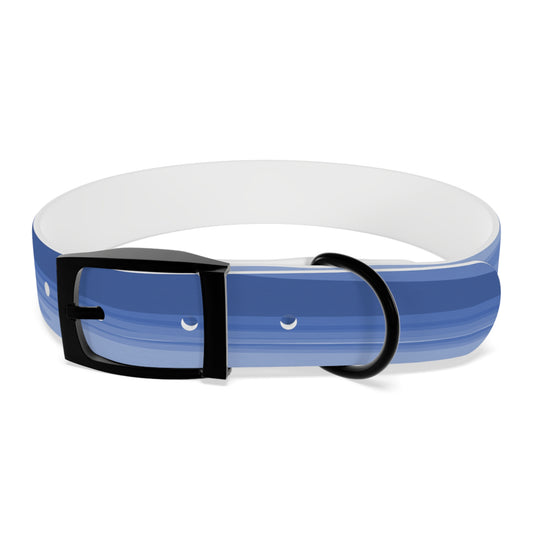 Deep Blue Wavey Medium Dog Collar