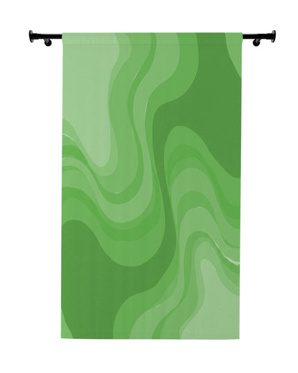 Greenie Meanie Wavey Window Curtain, 50" x  84", blackout