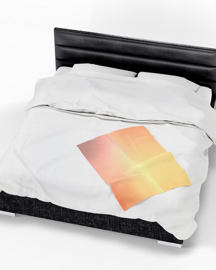 Hot Peach Fade Velveteen Plush Blanket, 30" x 40"