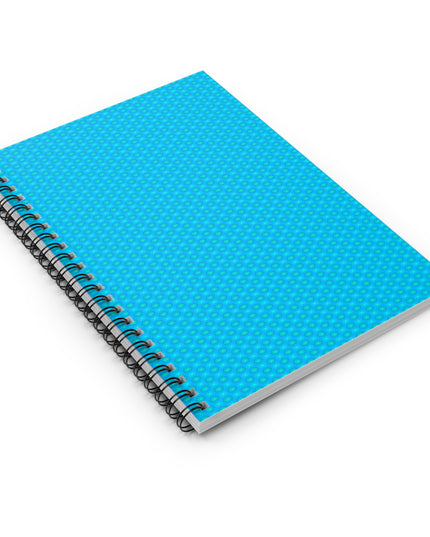 Light Blue Star-crossed Bodies Spiral Notebook - Ruled Line, 6" x 8", 118 pages