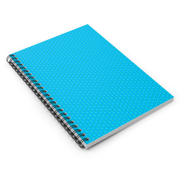Light Blue Star-crossed Bodies Spiral Notebook - Ruled Line, 6" x 8", 118 pages
