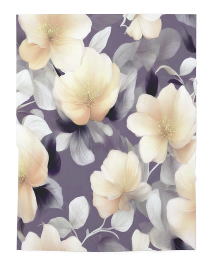 White Blush Floral Bunch Baby Swaddle 30″×40″ Blanket
