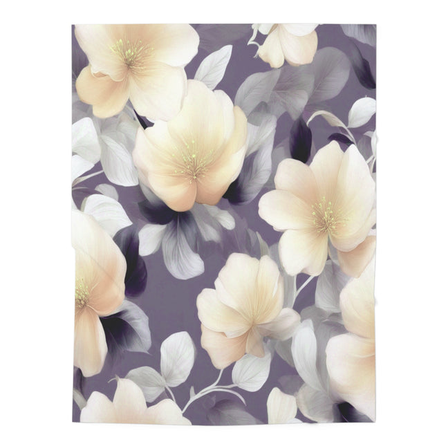 White Blush Floral Bunch Baby Swaddle 30″×40″ Blanket