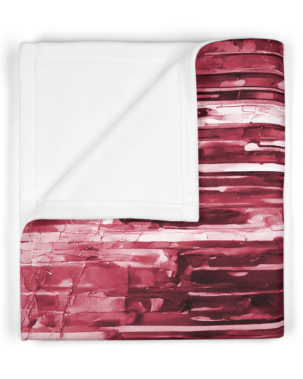 Striped Ruby Soft Fleece Baby Blanket, 30" x 40"