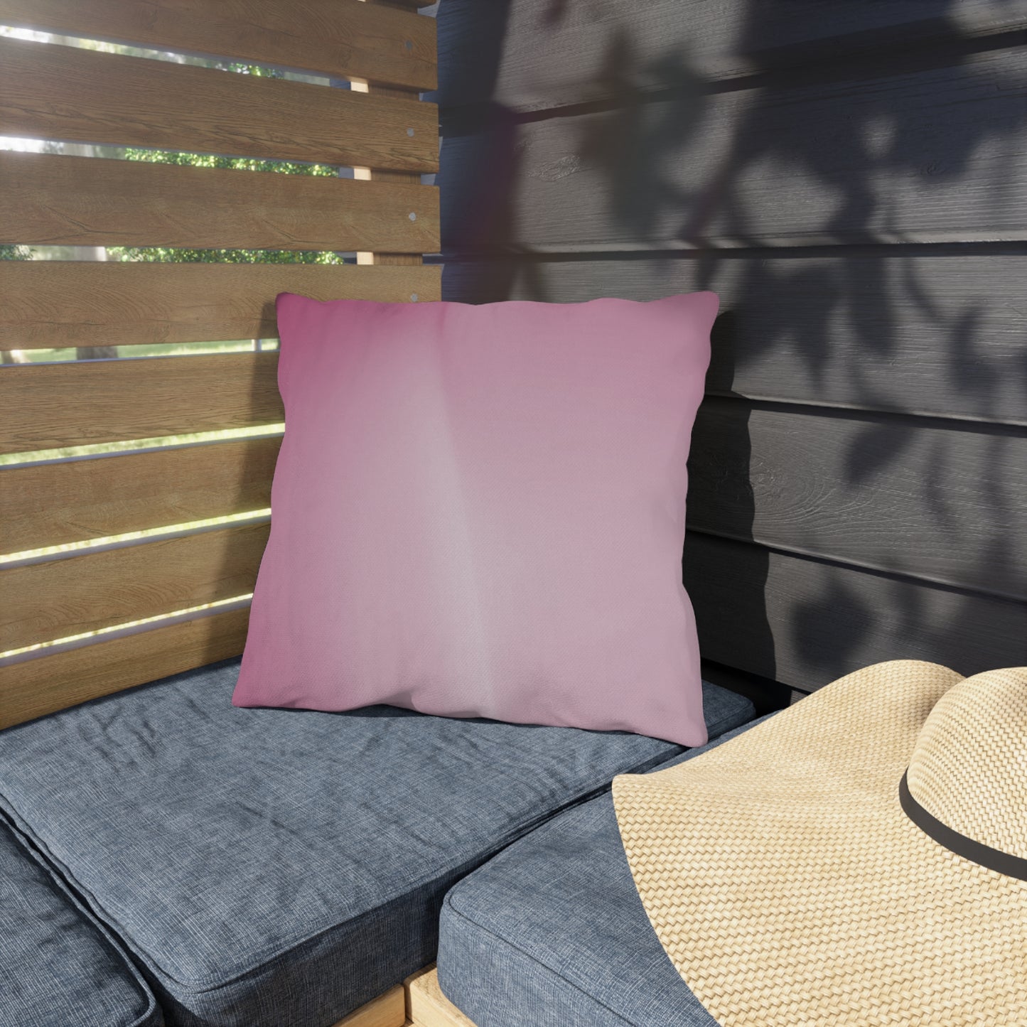 Pink Blush Fade 16" x 16" Outdoor Pillow