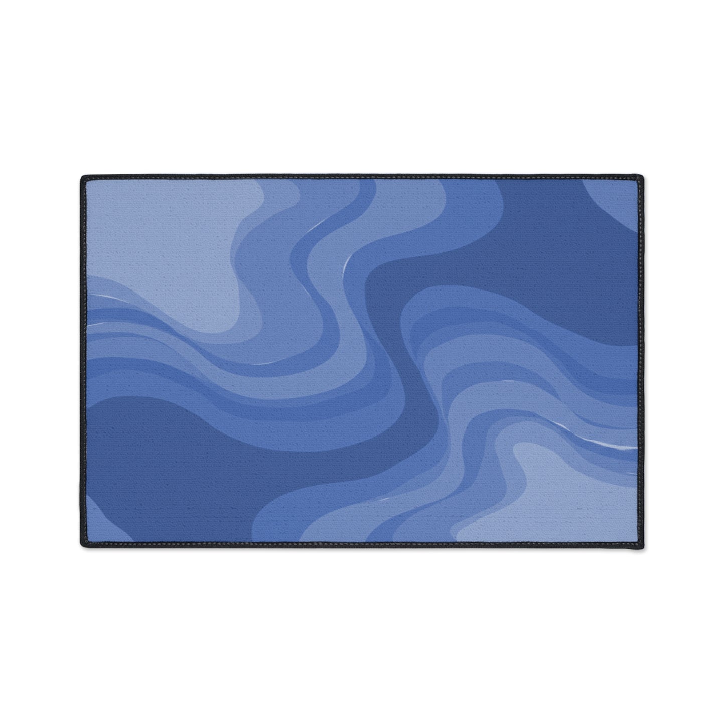 Deep Blue Wavey 18" x 27" Heavy Duty Floor Mat