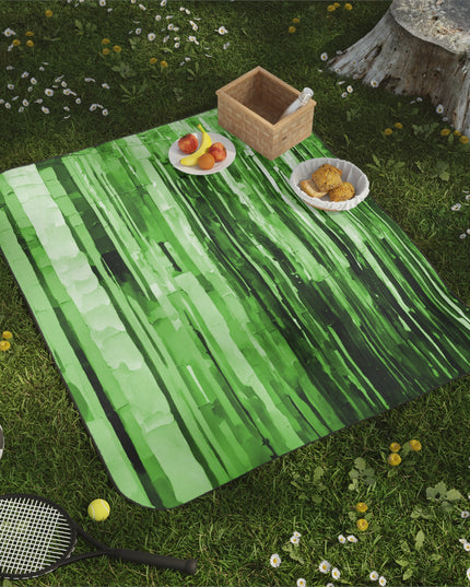 Striped Mint Pastel 61" × 51" Picnic Blanket
