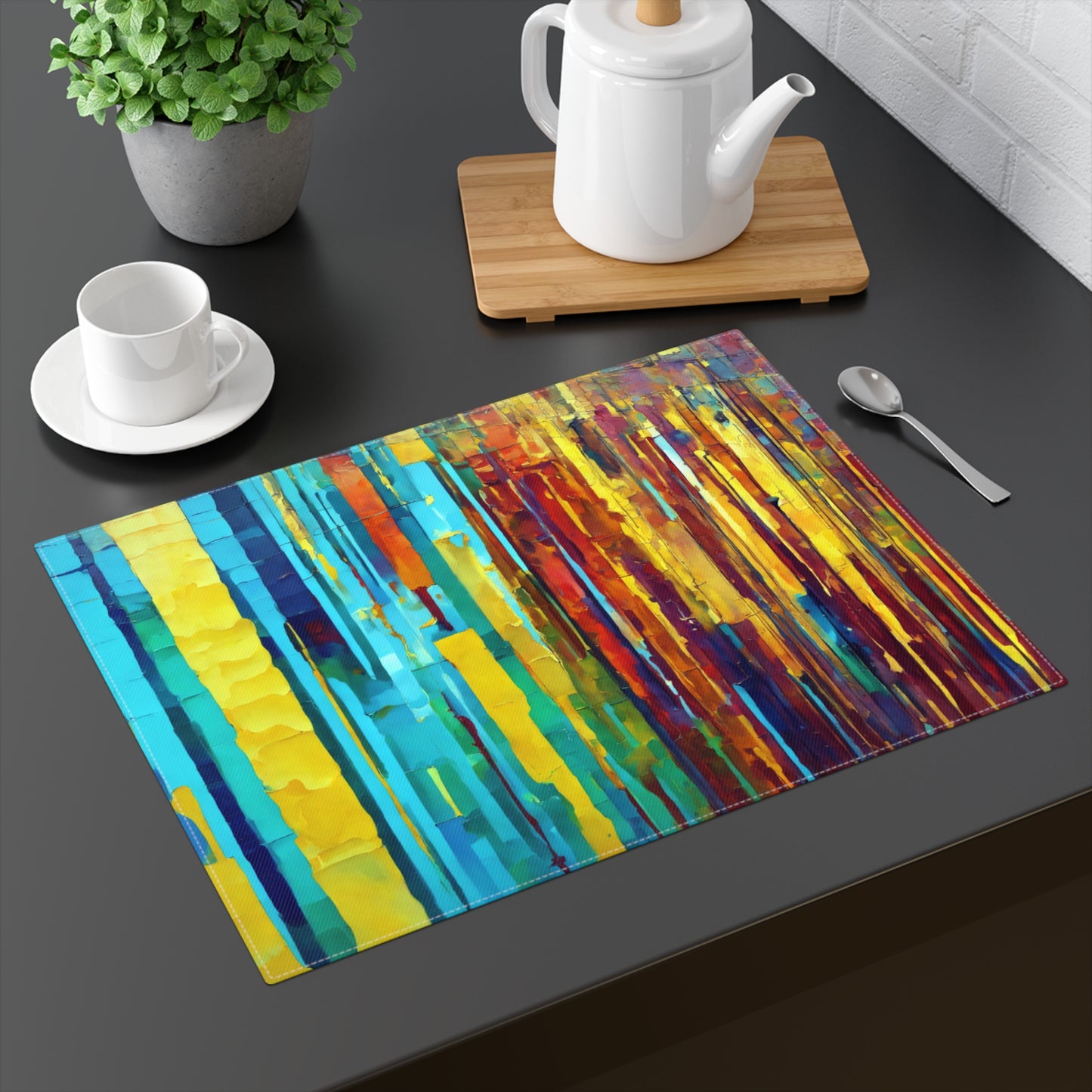 Striped Alpha Placemat, 1 pc