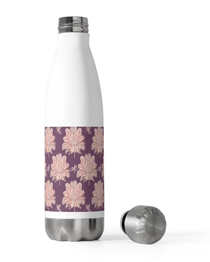 Pink Floral Butterflies 20oz Insulated Water Bottle