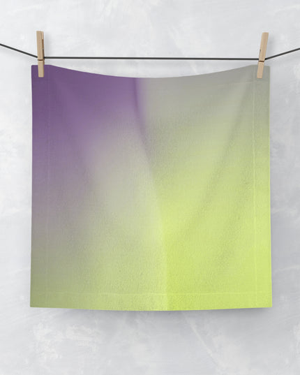 Purple Golden Fade Face Towel, 13" x 13"