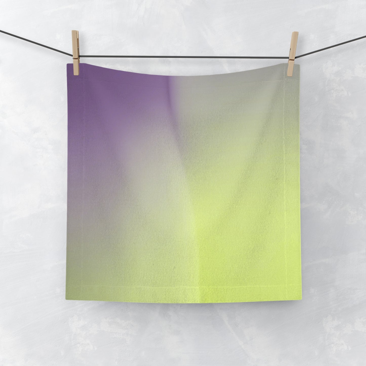 Purple Golden Fade Face Towel, 13" x 13"