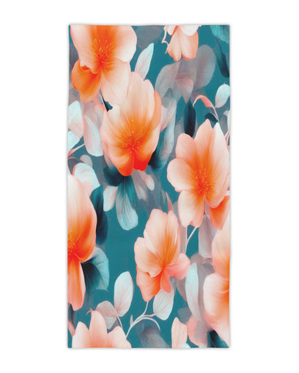 Orange Blossom Floral Bunch Beach Towel, 30" x 60"