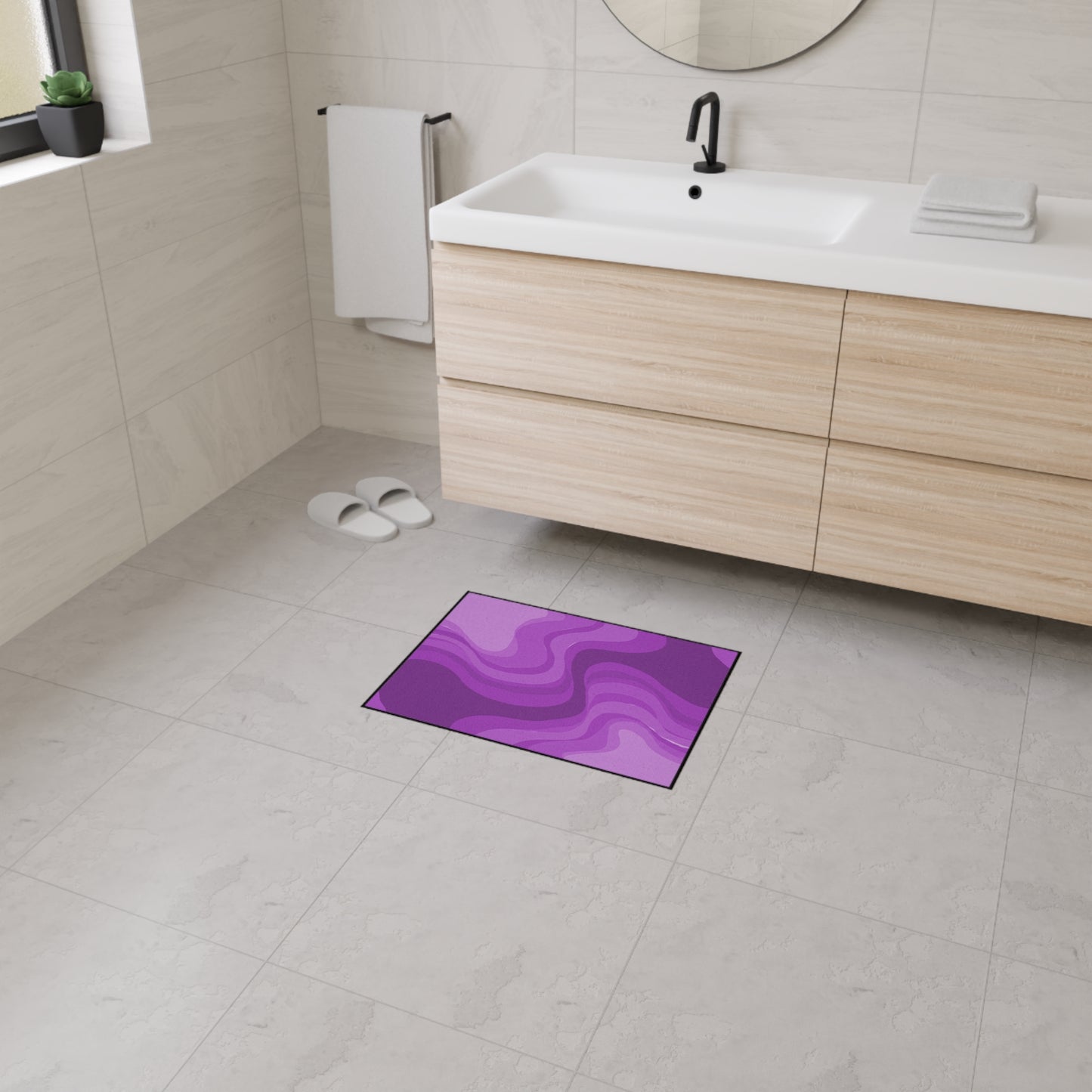 Wavey Purple Wavey 18" x 24" Heavy Duty Floor Mat