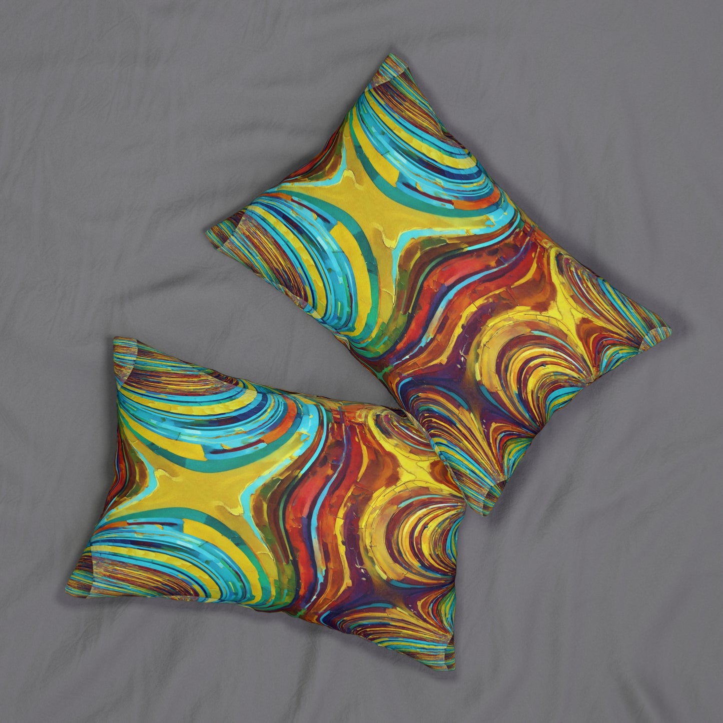 Uzi Spiral Alpha Spun Polyester Lumbar Pillow, 20" x 14"