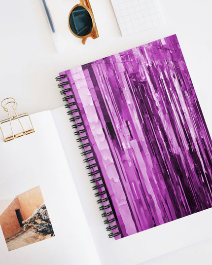 Striped Powder Lavender Spiral Notebook - Ruled Line, 6" x 8", 118 pages