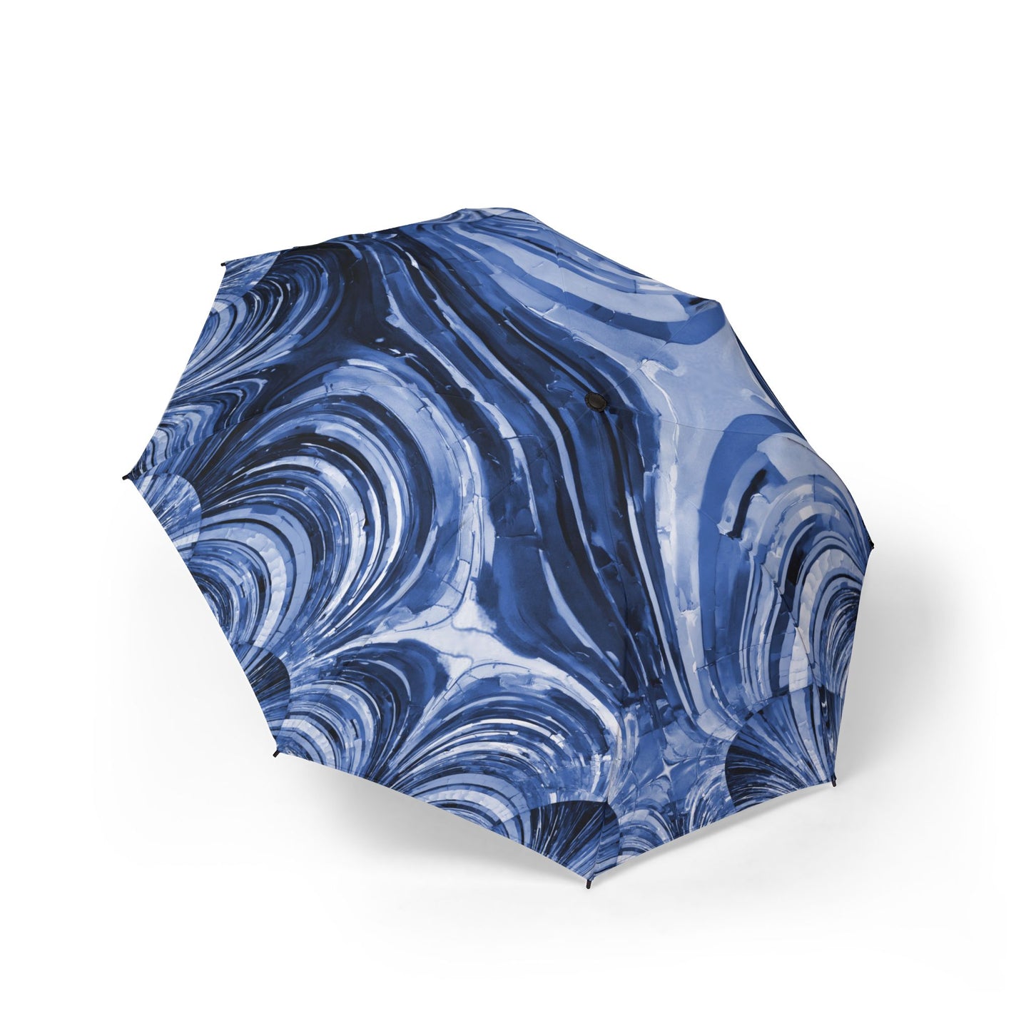 Uzi Spiral Deep Blue Foldable Umbrella - Compact & Chic