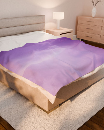 Soft Lavender Fade Velveteen Plush Blanket, 60" x 80"