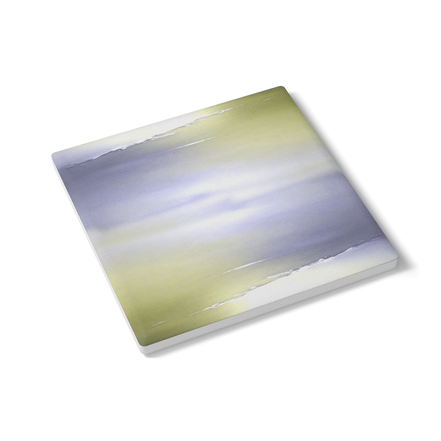 Lavender Sea Golden Fog 4" x 4" Square Ceramic Coaster