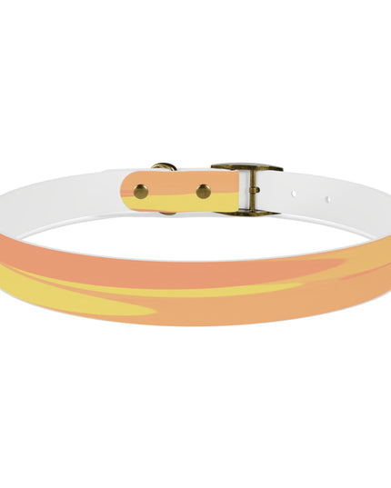 Pastel Bright Oranges Patches Extra Large Dog Collar