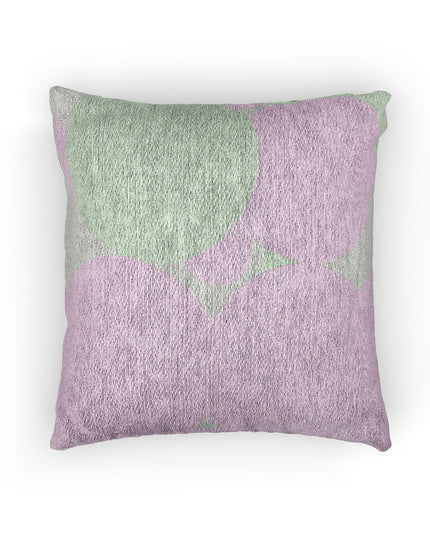 Pastel Lavender Purple and Soft Green Patches Woven Pillow, 17" x 18"