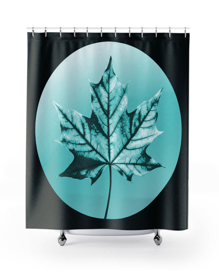 Tif Green Maple Leaf Shower Curtains, 71" x 74"
