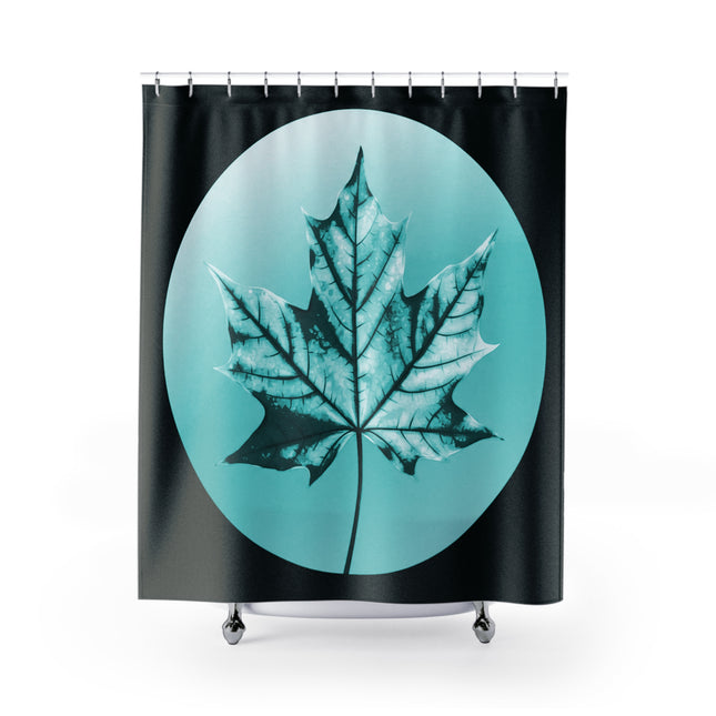 Tif Green Maple Leaf Shower Curtains, 71" x 74"