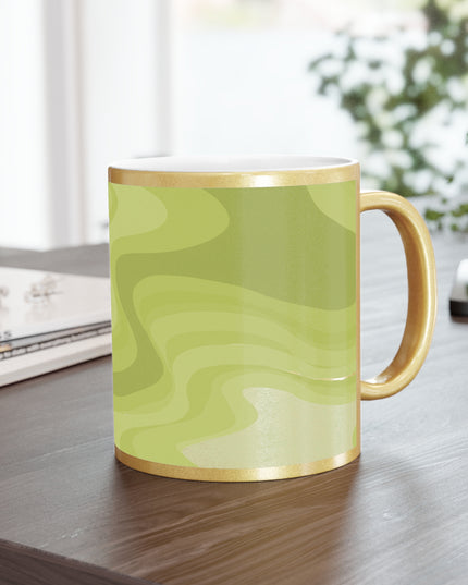 Lemon Wavey 11 oz Metallic Mug (Silver\Gold)