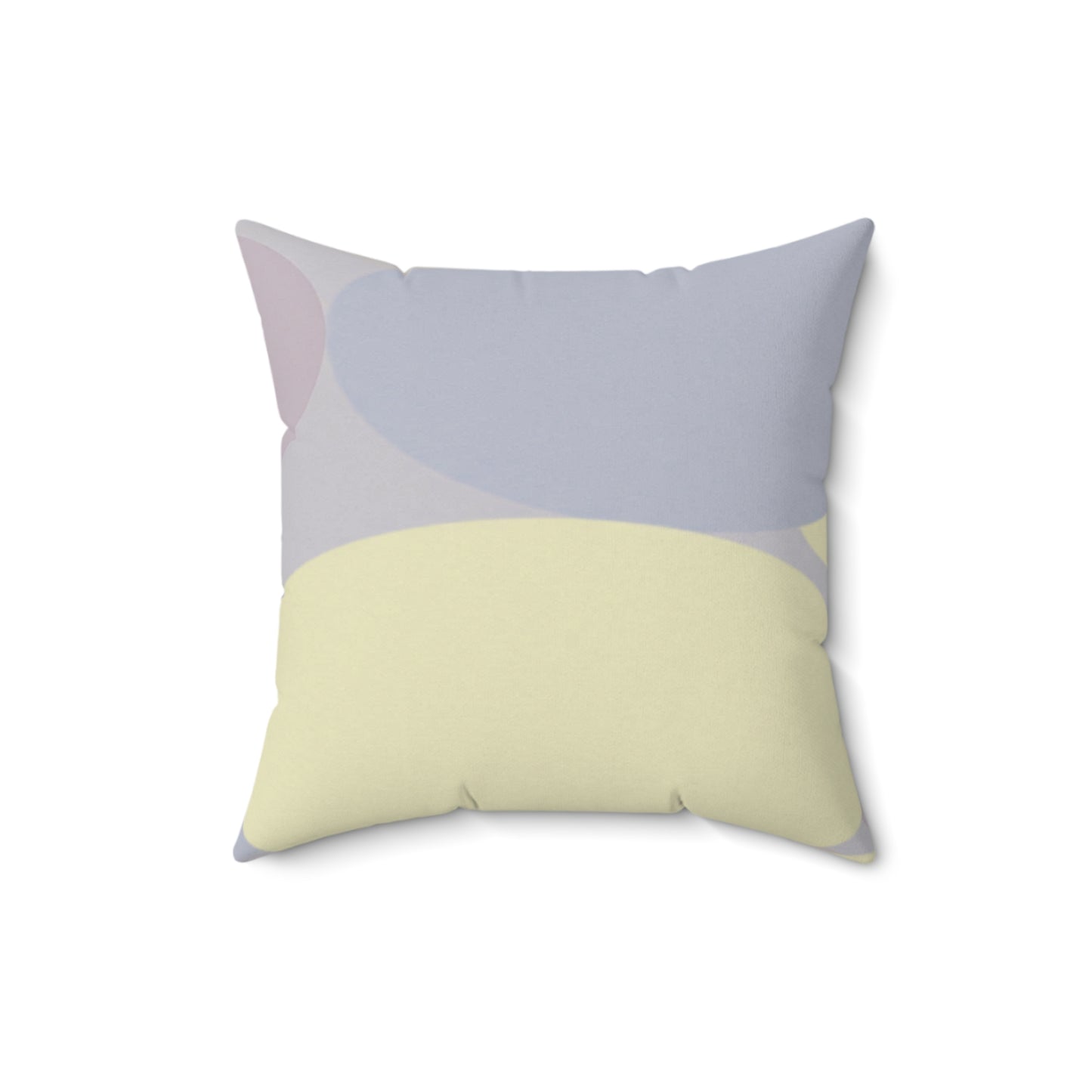 Pastel Soft Blue and Soft White Patches 16" x 16" Faux Suede Square Pillow
