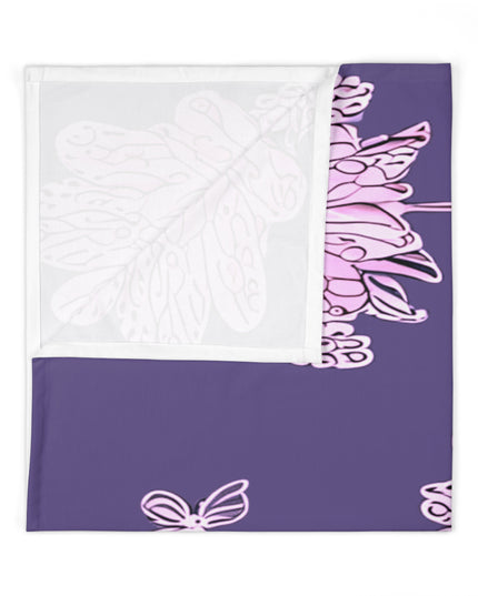 Magenta Floral Butterflies Baby Swaddle 30″×40″ Blanket