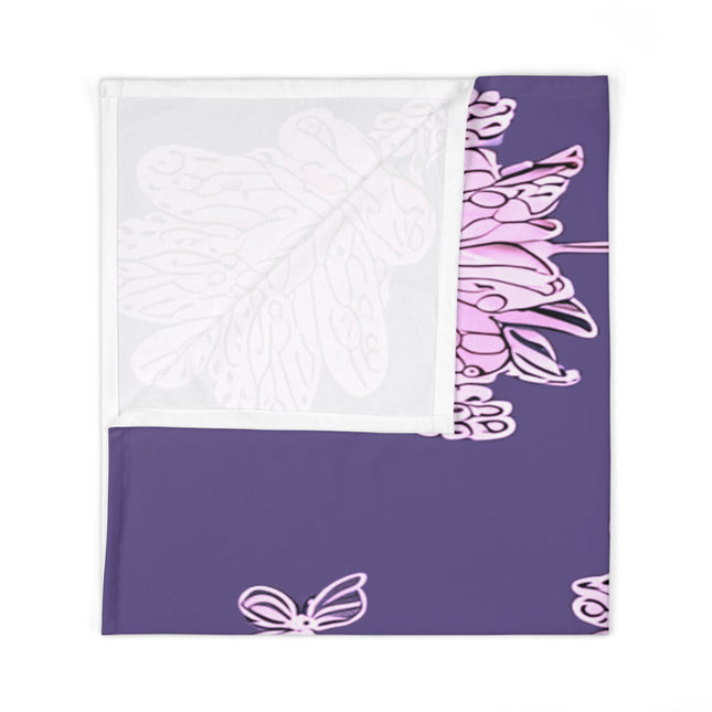 Magenta Floral Butterflies Baby Swaddle 30″×40″ Blanket