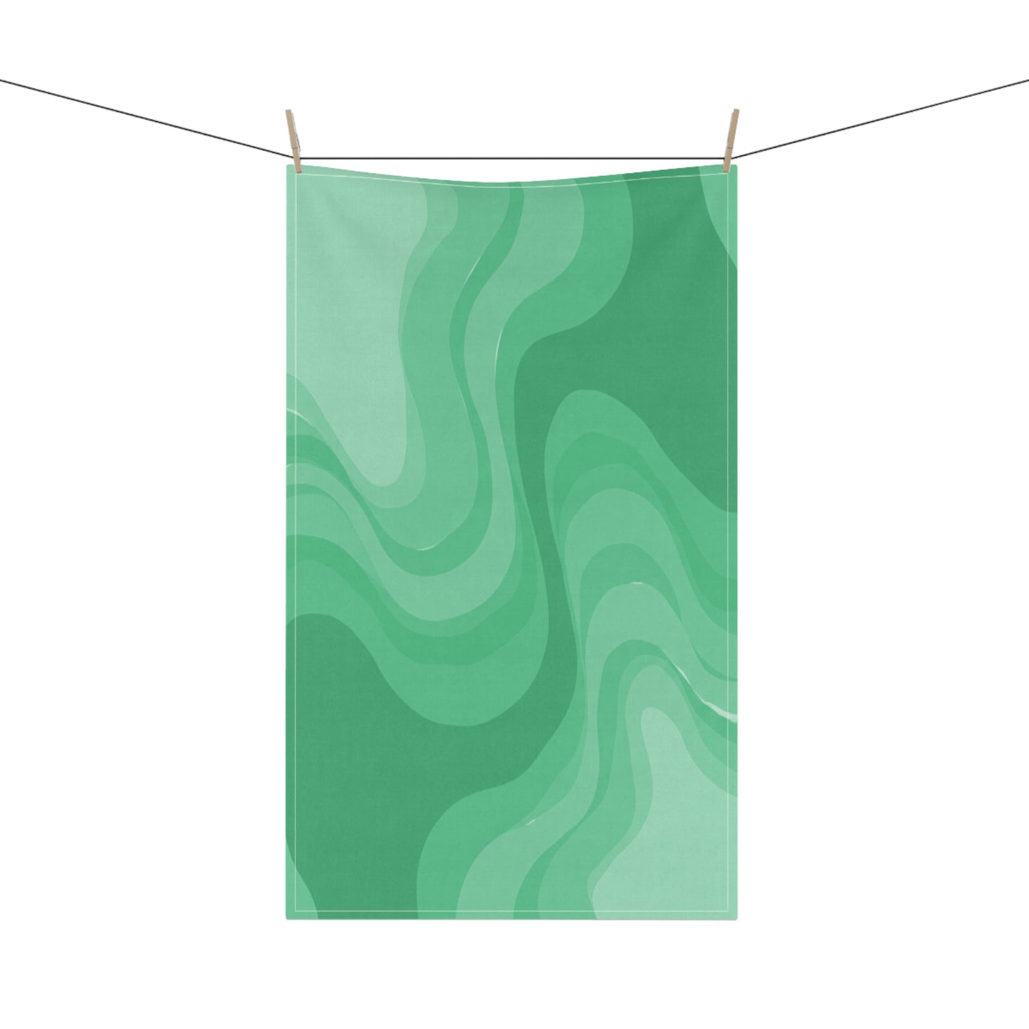 Mint Green Wavey Tea Towels (cotton, poly), 18" x "30