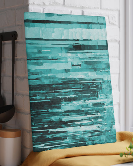Striped Tif 11" x 15" Glass Cutting Board