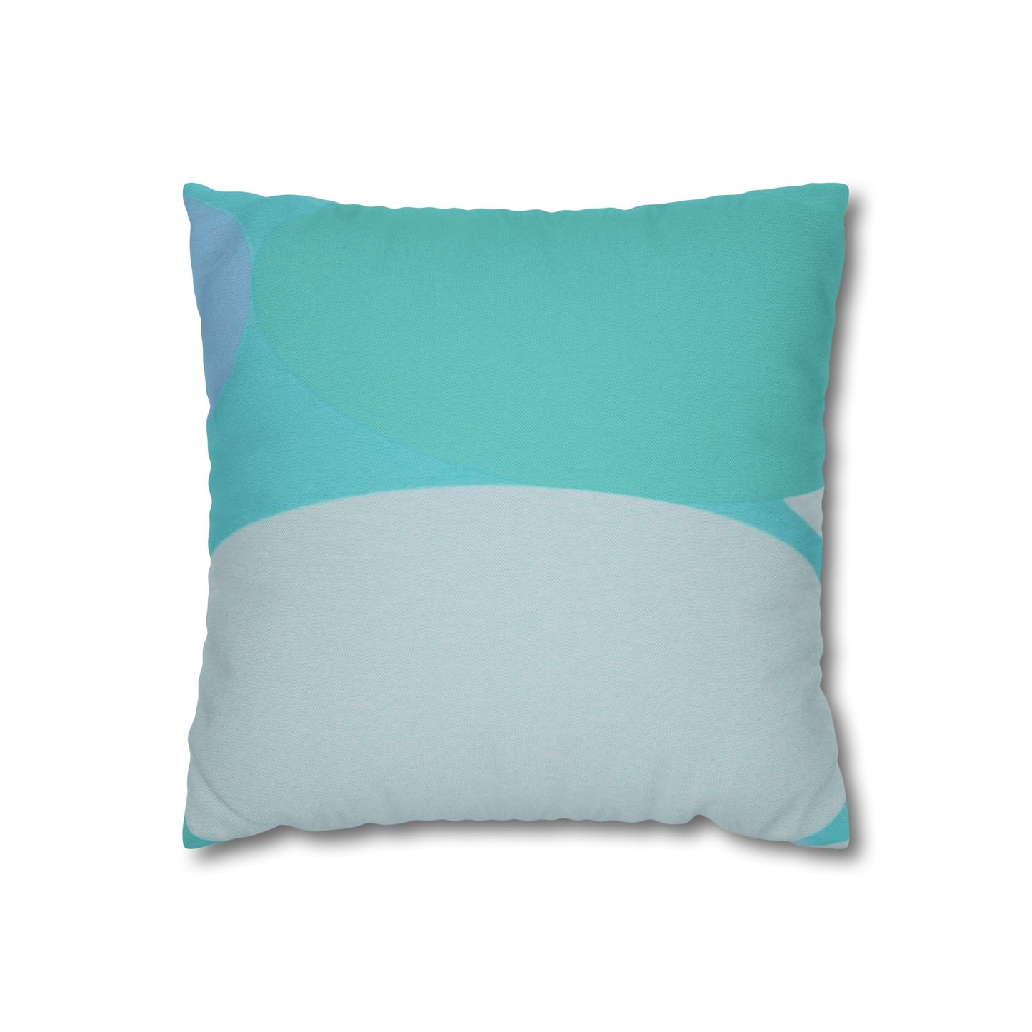 Pastel Tan and Tif Patches Spun Polyester Square Pillowcase, 14" x 14"
