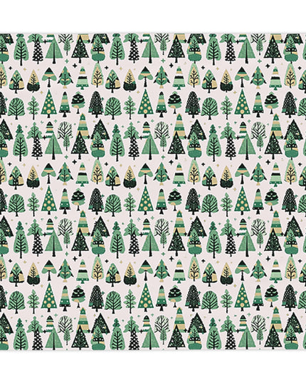 Mini Vintage Green Trees Tablecloth, 55" x 55"