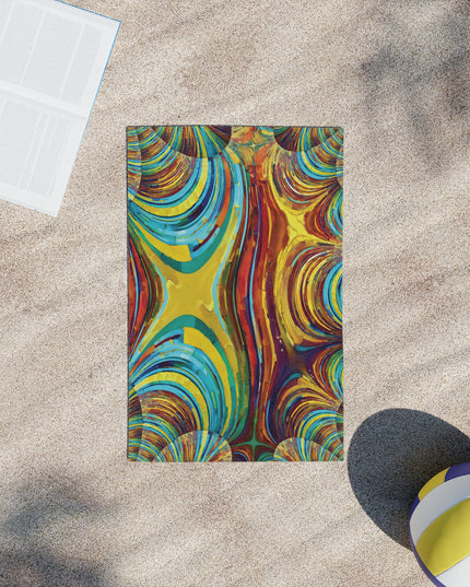 Uzi Spiral Alpha Beach Towel, 18" x 27"