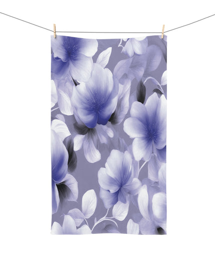Indigo Blossom Floral Bunch Hand Towel, 16" x 28"
