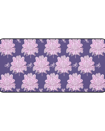 Magenta Floral Butterflies 16" x 32" Desk Mat