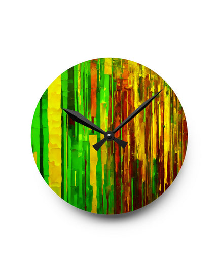 Striped Beta Acrylic Round Wall Clock, 8" x 8"