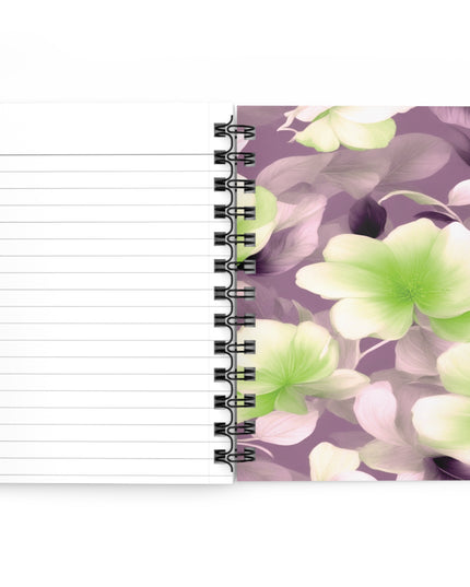 Lime Lavender Floral Bunch Bound Journal, 5" x 7" 150 pages