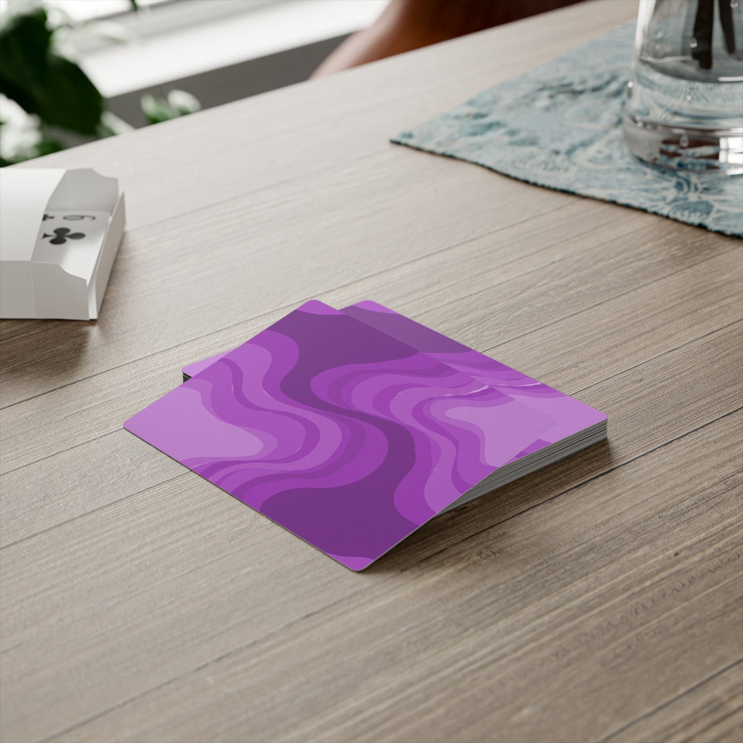 Wavey Purple Wavey Poker Cards