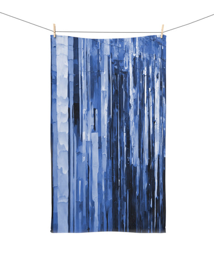 Striped Deep Blue Hand Towel, 16" x 28"