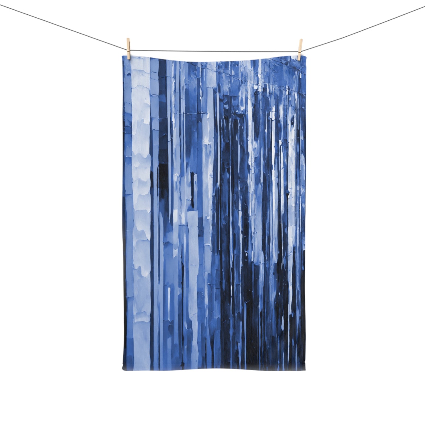 Striped Deep Blue Hand Towel, 16" x 28"