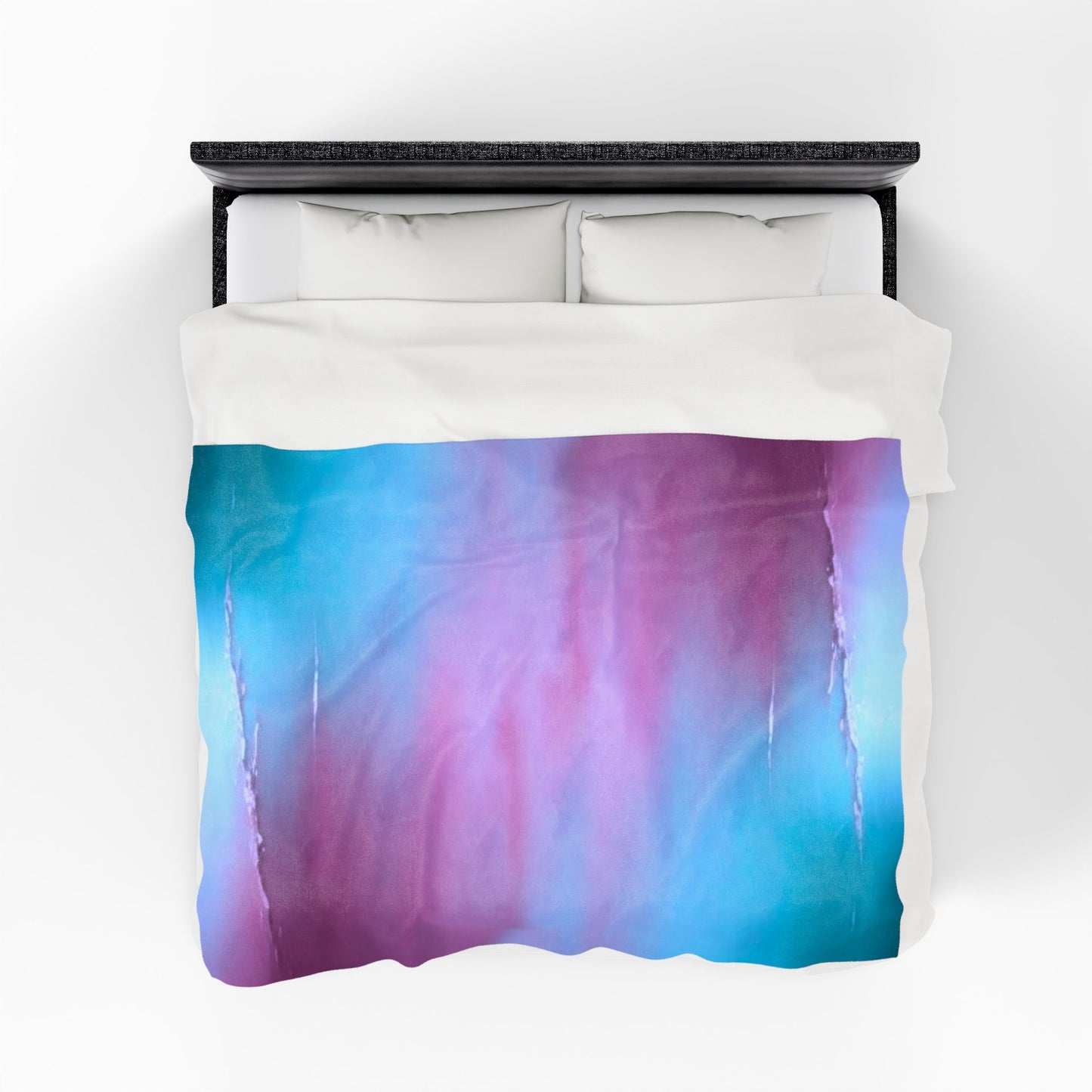 Wine Sea Blue Fog Velveteen Plush Blanket, 60" x 80"